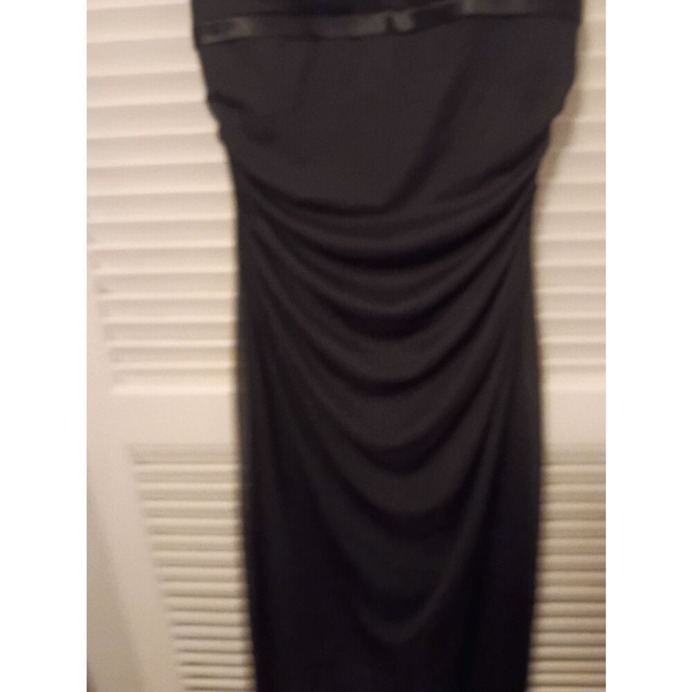 Ruby Rox Black V-Neck Ruched High-Low Dress - Picture 4 of 6